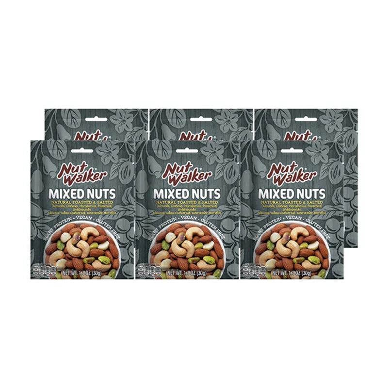 NUT Walker Mix Nuts Natural Toasted 30g x6