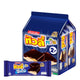 TIVOLI Twin Chocolate Coated Wafers with vanilla cream filling, 10g pack, displayed in a row on a white background.
