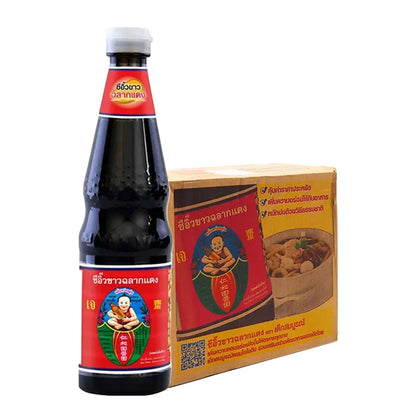 Healthyboy DEK SOM Boon Soy Sauce Red Label 700ml x12