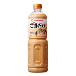 Yamamori Sesame Sauce 1L bottle for dry grocery with a white label and black cap, showcasing sesame seeds and Asian-inspired branding.