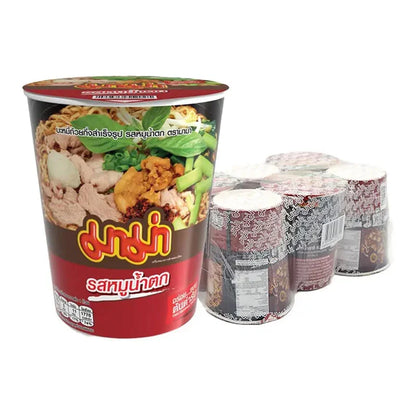 MAMA Cup Instant Noodle Moo Namtok 60g x6