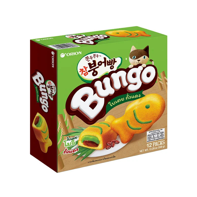ORION Bungo Soft Cake Pandan And Red Bean 348g
