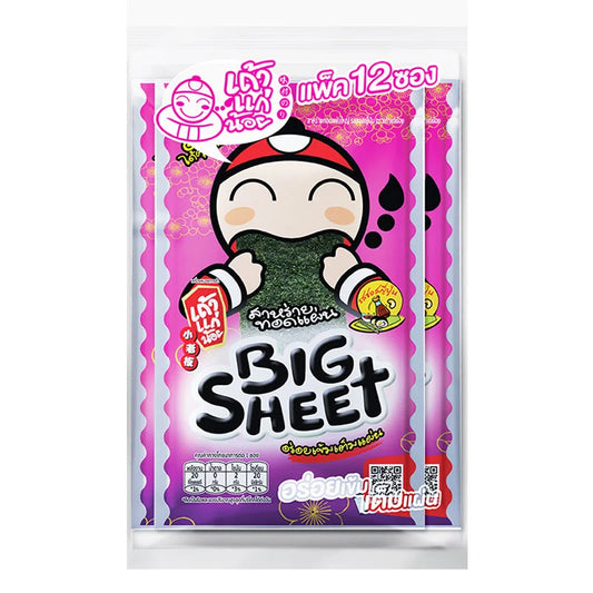 Taokaenoi Big Sheet Seaweed Japanese Sauce Flavor 12 Pcs 3.2g