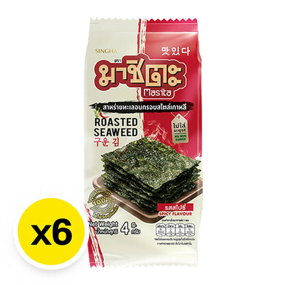 Masita Roasted Seaweed Spicy Flavour 4g x6