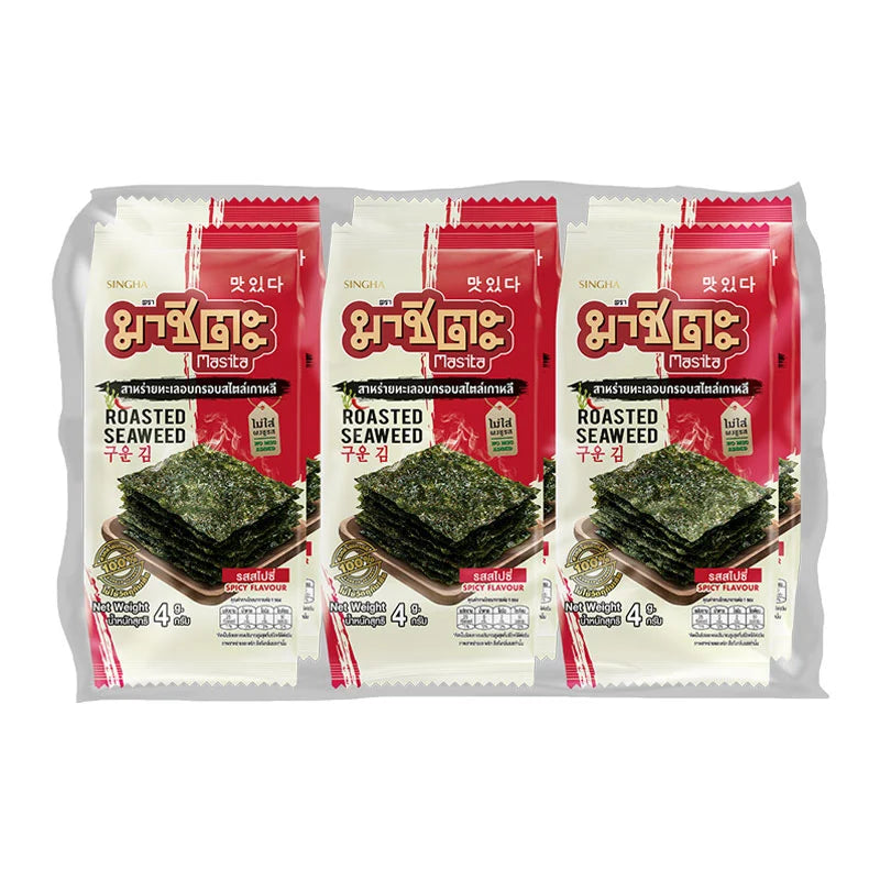 Masita Roasted Seaweed Spicy Flavour 4g x6