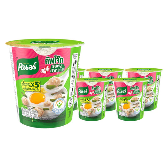 KNORR Cup Jok Pork Pork Seaweed 32g x6