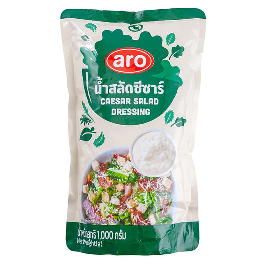 ARO Caesar Salad Dressing 1 kg bottle with creamy texture and label showing brand logo, perfect for salads and dressings