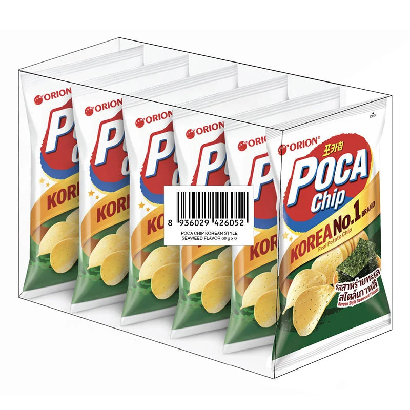 Orion Poca Chips Korean Style Seaweed Flavor 60g x6