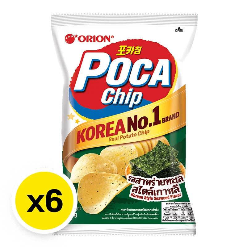 Orion Poca Chips Korean Style Seaweed Flavor 60g x6