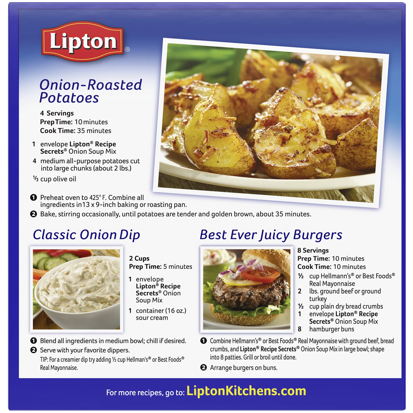 Lipton Recipe Secrets Soup and Dip Mix Onion