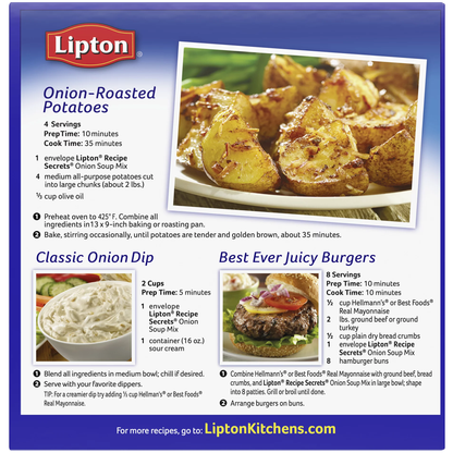 Lipton Recipe Secrets Soup and Dip Mix Onion