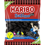 Haribo Salino jelly confectionery snacks showing colorful, fruit-flavored jelly candies in a clear bag.