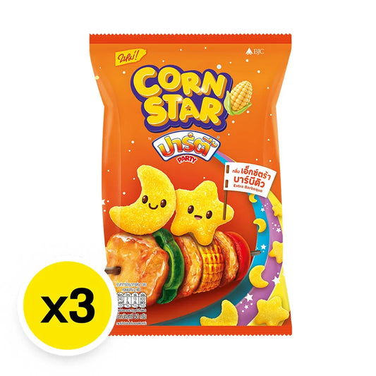 Party Corn Star Extra Barbeque 50g x3