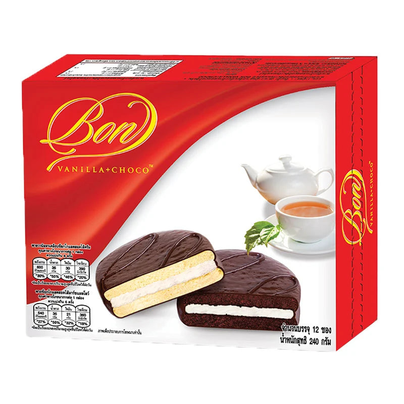 BON Choco & Vanilla Cream Pie 12 Pcs 20g
