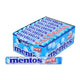 Mentos Soft Candy Mint flavor pack with 24 individually wrapped 29.7g candies, showing the mint-flavored soft candies in bright packaging.