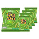 BUN BUN Green Pea Snack Original 60g pack featuring bright green roasted peas in a clear plastic bag.