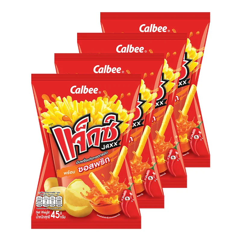 JAXX Extrude with Chili Sauce 45g pack, spicy chili sauce in a squeeze tube, displayed on a white background