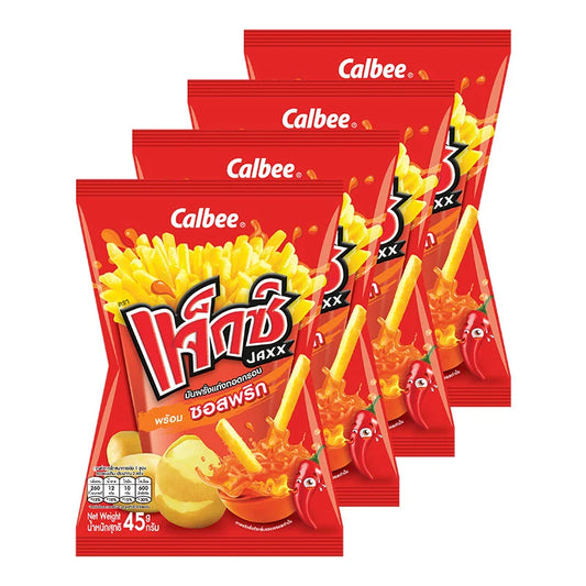 JAXX Extrude with Chili Sauce 45g pack, spicy chili sauce in a squeeze tube, displayed on a white background