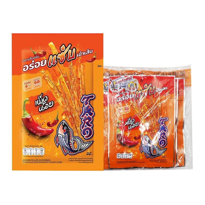 TARO Sauce Coated Fish Snack Spicy Cuttlefish Flavor 18g x6
