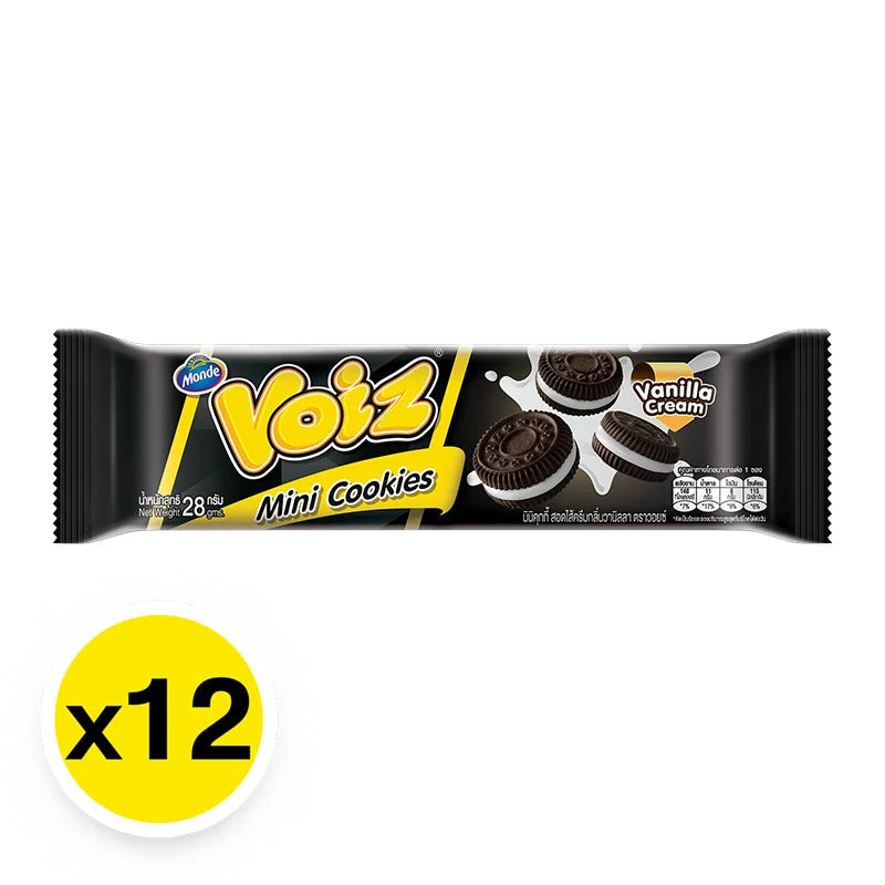 Voiz Mini Cookies Vanilla Cream 30g x12