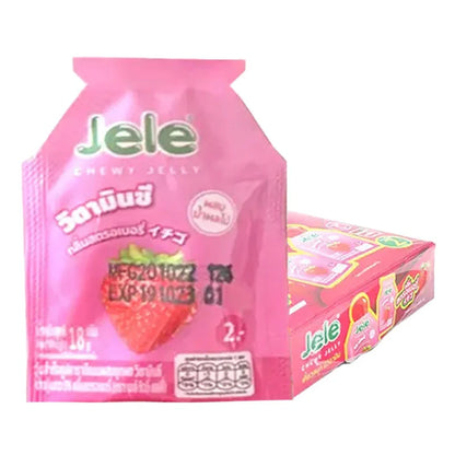JELE CHEWY Jelly Carrageenan Strawberry 30 Pcs 18g