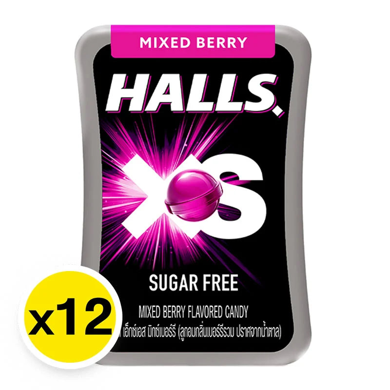 Halls XS Mixed Berry 12g x12