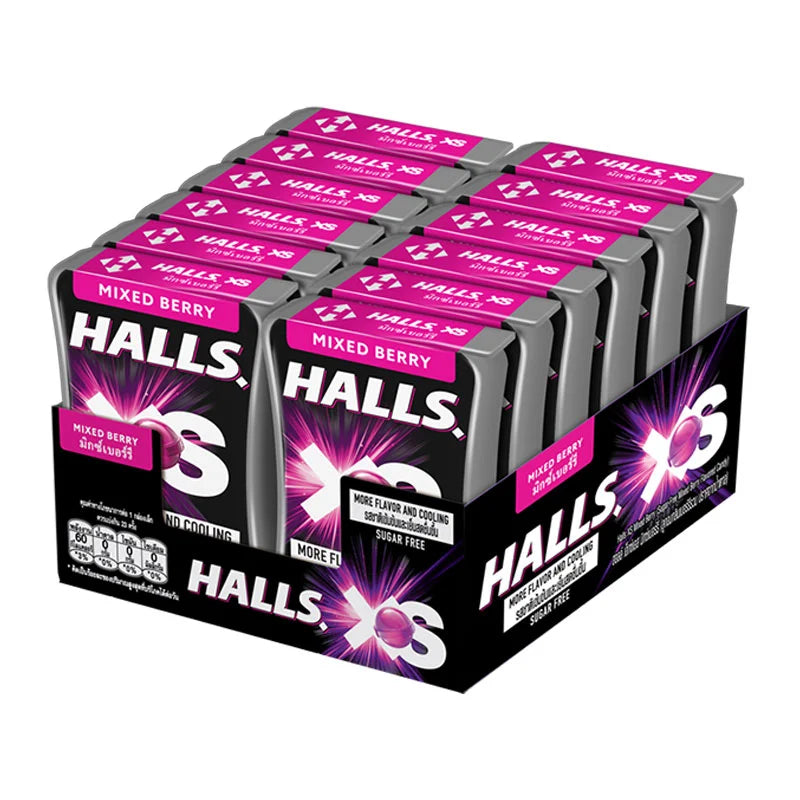 Halls XS Mixed Berry 12g x12