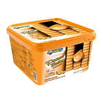 Julie's Peanut Butter Sandwich Biscuits in 540g package, crispy snack with peanut butter filling, from dry grocery snacks and confectionery.