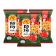 PR Tomato Rice Cracker pack showing three 80g bags with crispy rice crackers flavored with tomato.