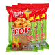 Top Up Paprika Corn Snack 75g pack showing crispy corn snack pieces with paprika seasoning in a transparent bag.
