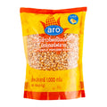 Aro Corn Seed 1 Kg bag with yellow corn kernels, ready for planting, shown in a close-up image.