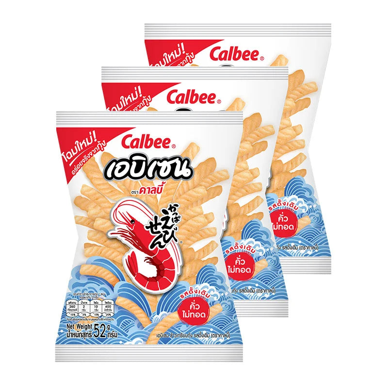 CALBEE Ebisen Prawn Cracker Original Flavor 52g x3