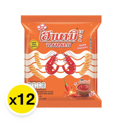Hanami Prawn Cracker Hot & Chili 13g x12