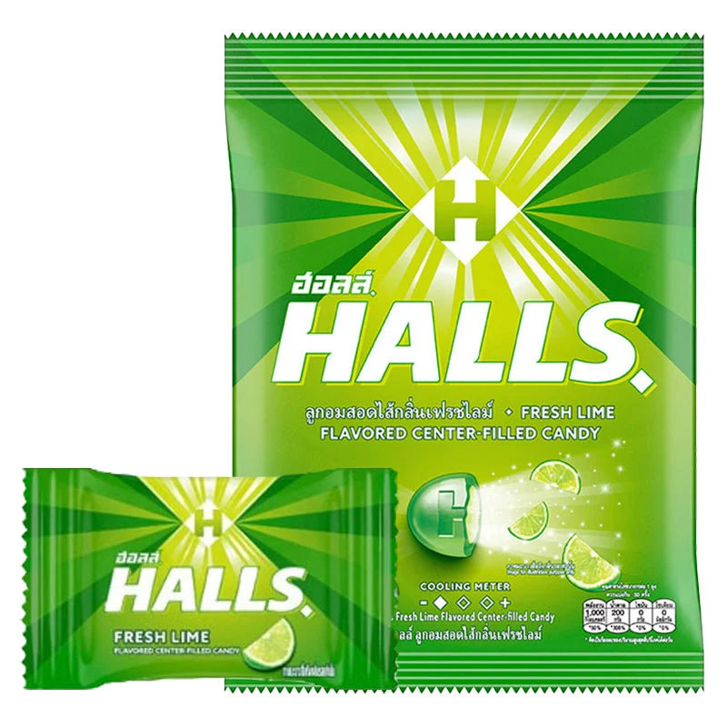 HALLS Fresh Lime Candy 100 Pcs