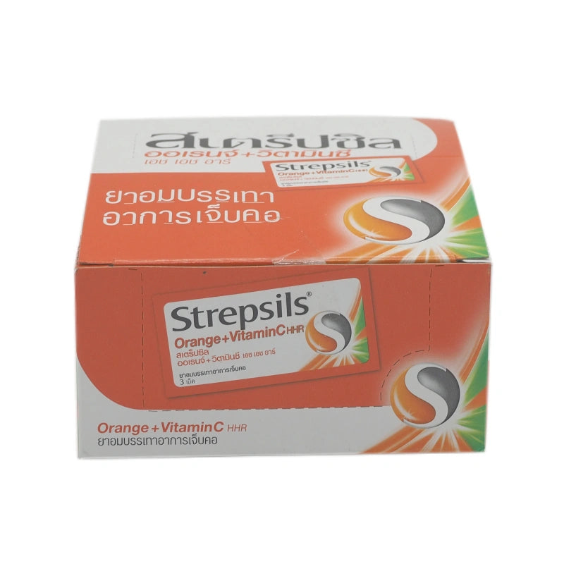 Strepsils Lozenges Orange With Vitamin C HHR x12