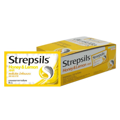 STREPSILS Throat Lozenges Honey Lemon HHR 8 Pcs X 24