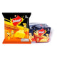 TWISTIES Cheeze Flavour Snack Pack 15g with colorful snack packets arranged, showing crispy cheese-flavored snack inside.