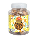 ARO Coconut Milk Biscuit with Pineapple Jam, 540g, dry grocery snack, showing biscuits with pineapple jam filling.