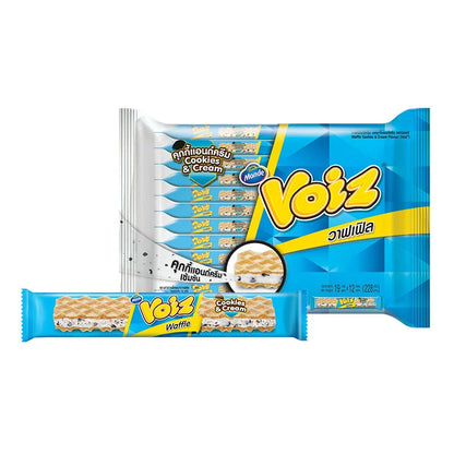 Voiz Waffle Cookies Cream 12 Pcs 19g