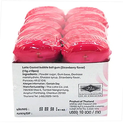 Lotte Fusen No Mi Chewing Gum Strawberry Flavor 15g x10