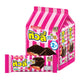 TIVOLI chocolate-coated twin wafers filled with strawberry jam-flavored cream, 10g, 24 pieces on a white background