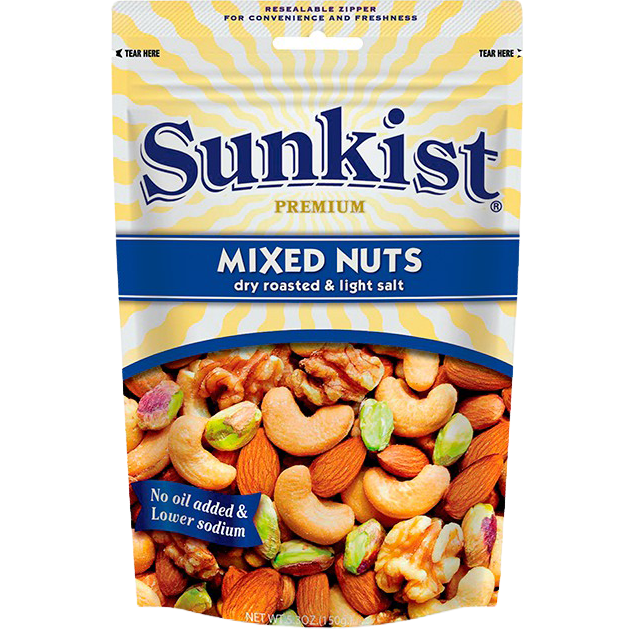 Sunkist Dry Roasted & Light Salt Mixed Nuts