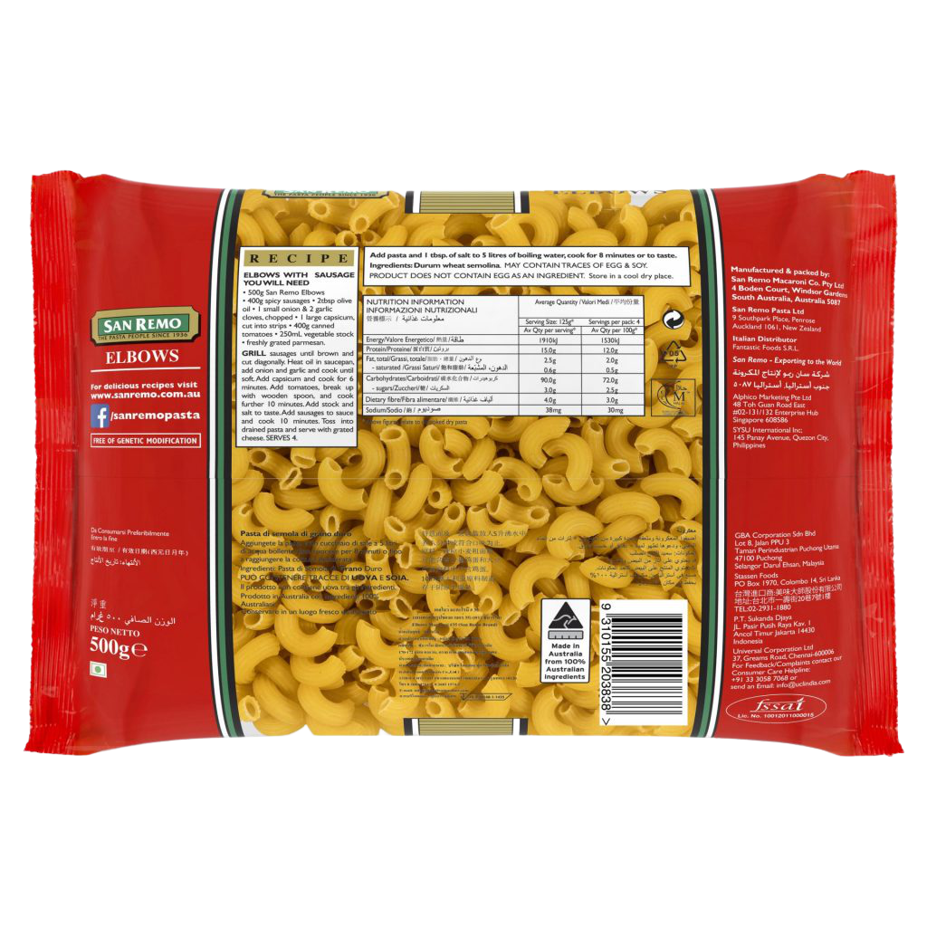 San Remo Elbows Macaroni