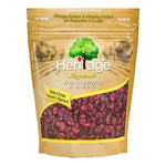 Heritage Organic Dried Cranberries in a 250g package, showing vibrant red dried cranberries on a white background.