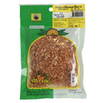 Jar of Jj Fried Garlic in a grocery setting, showing crispy, golden fried garlic cloves from the Jj brand.
