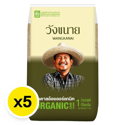 WANGKANAI Organic Sugar 1kg x5