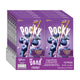 Blueberry-flavored POCKY crushed fruit snack sticks in a clear package, showing the blue and purple fruit pieces inside.