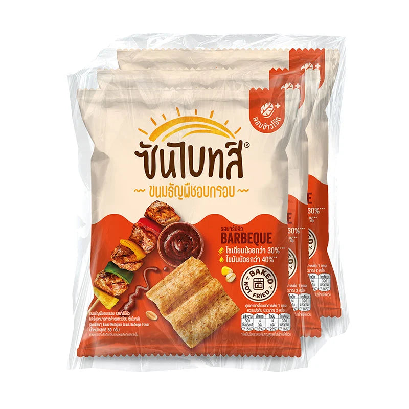 Sunbites Baked Multigrain Snack BBQ 50g x3