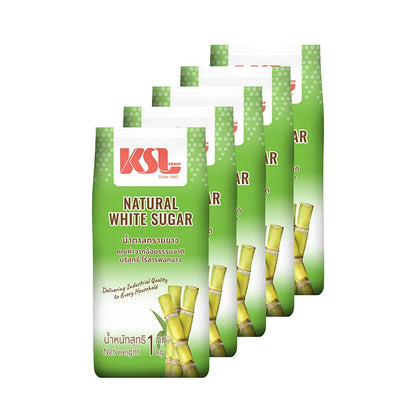 KSL Natural White Sugar 1kg x5