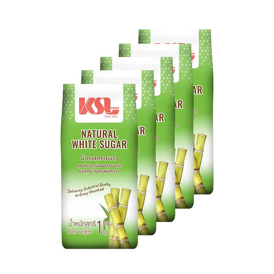 KSL Natural White Sugar 1kg x5